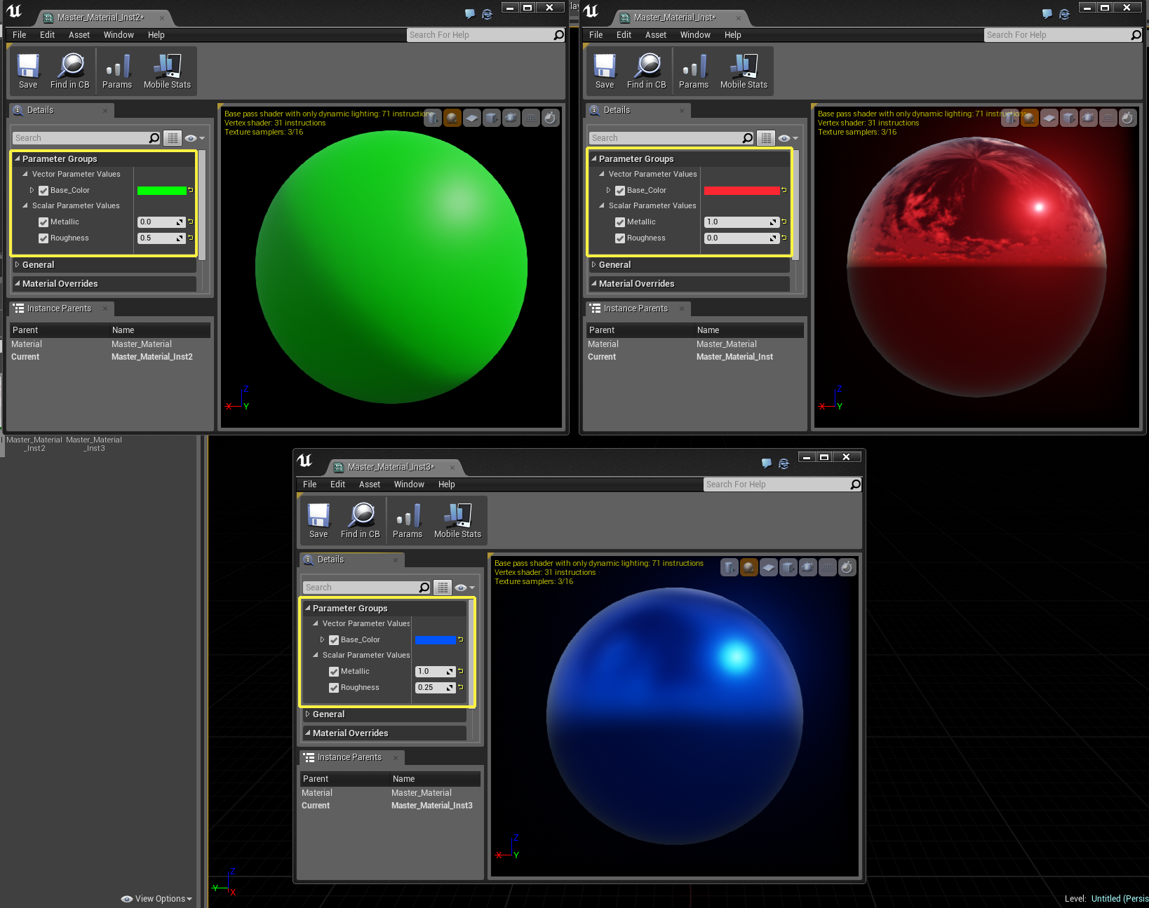 C Ch T O V S D Ng Material Instance Trong Unreal Engine Irender Vn