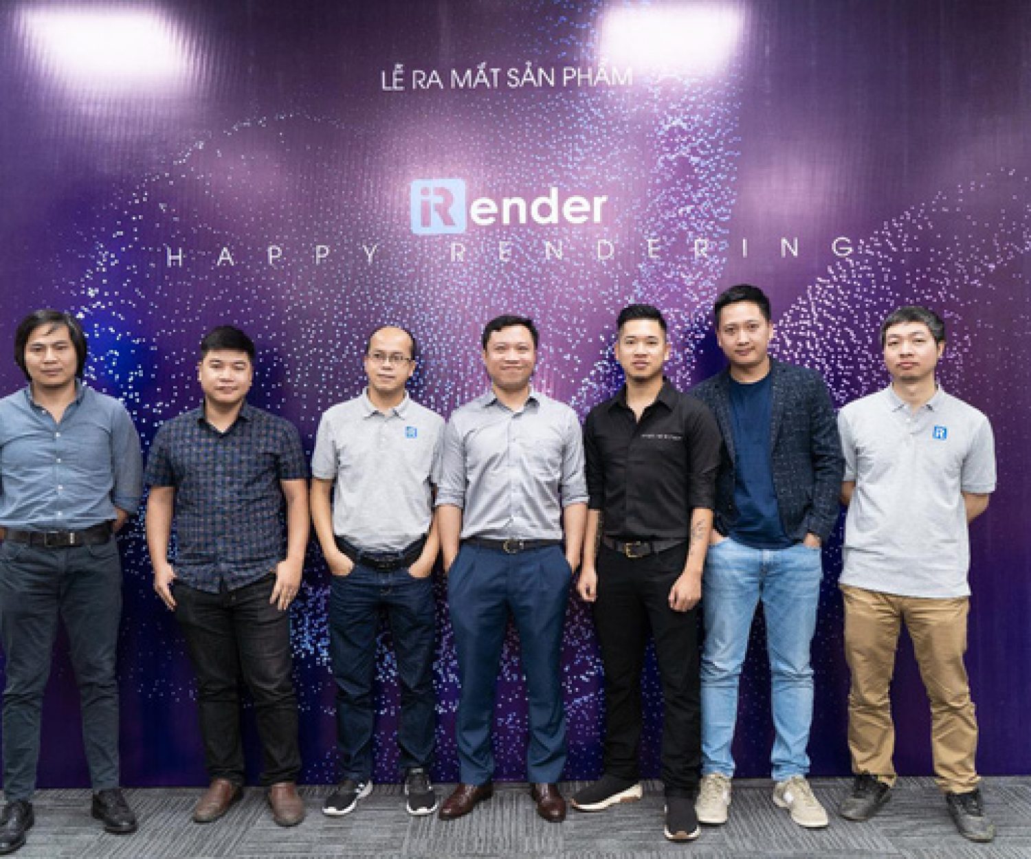 Thành viên coreteam của iRender trong ngày ra mắt sản phẩm iRender tại thị trường Việt Nam