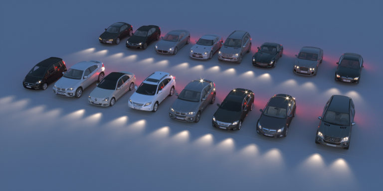 Những chiếc xe được sử dụng trong cảnh, một lần nữa sử dụng instancing