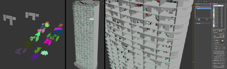 Sử dụng Forest Pack để phân tán đồ đạc vào các tòa nhà gần đó, nơi cần thêm mức độ chi tiết