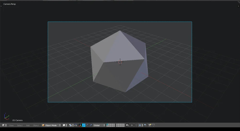 Chế độ xem camera sau khi nhấn CTRL + ALT + 0