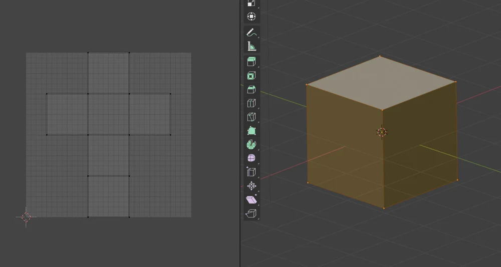 Một kết cấu unwrapp từ một khối lập phương
