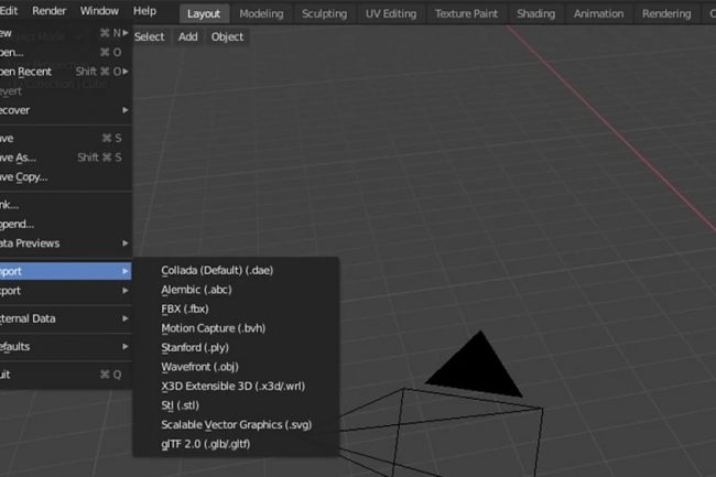 Các tùy chọn của Blender để nhập tệp không tương thích với tệp SketchUp (SKP)