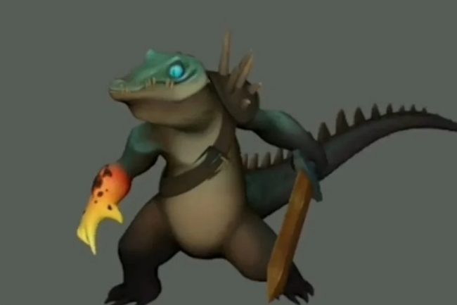 Mô hình Chiến binh Thằn lằn hoạt hình (Nguồn: Shannon Vial)