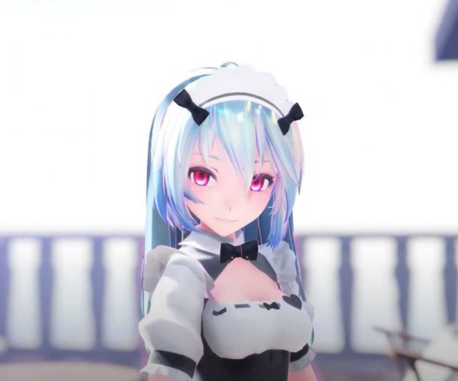 Giao diện điển hình của video được tạo bằng MMD (Nguồn: Akashi qua YouTube)