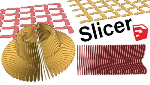 Các mảnh mảnh được tạo bởi plugin Slicer. Nguồn: sketchup4architect.com