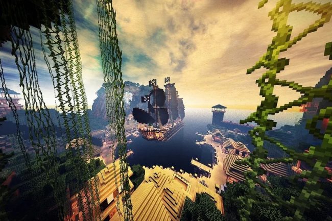 Một cảnh quan Minecraft. Nguồn Francois_Bellay / Pixabay