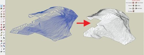 Mô hình hóa địa hình từ các đường đồng mức. Nguồn: Genaro Ponce / All3DP