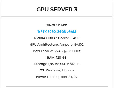 Cấu hình máy Server 3 tại iRender.