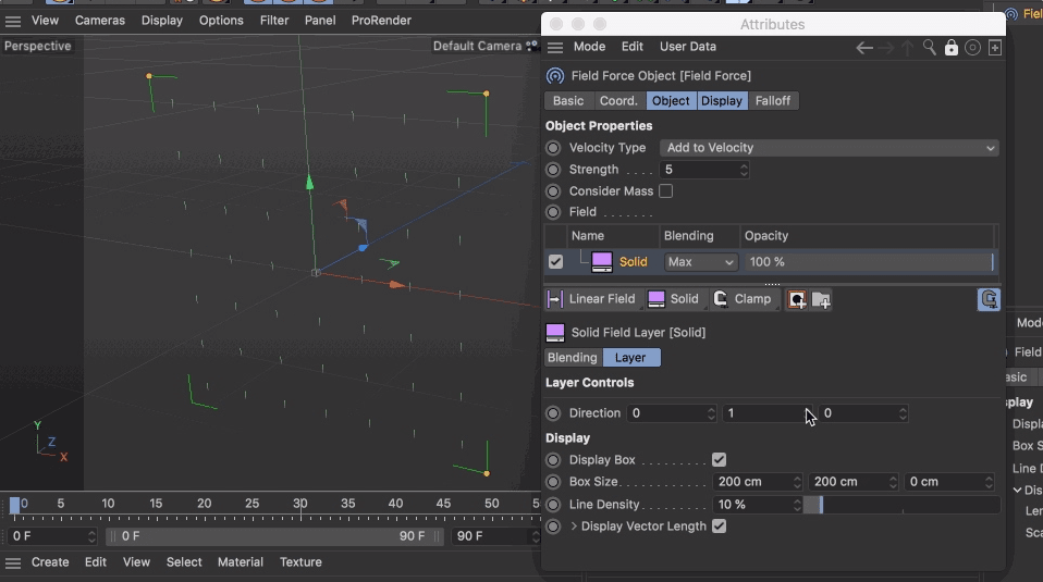Sử dụng Field Force trong Cinema 4D 3