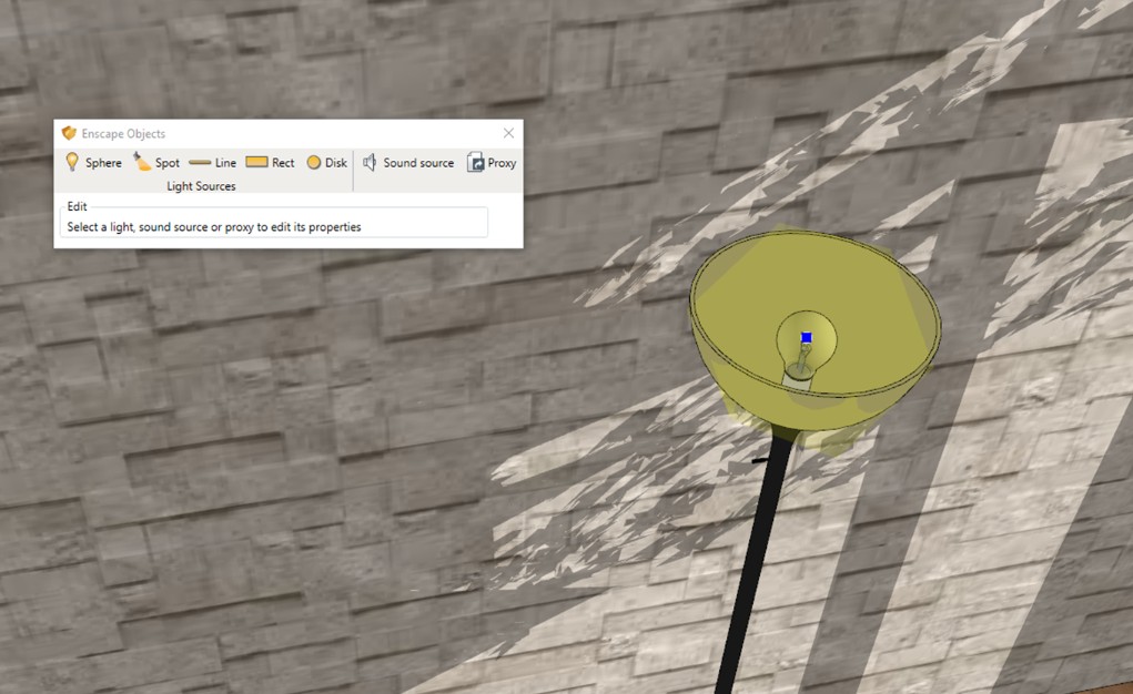 7. Đặt điểm cuối của sphere light