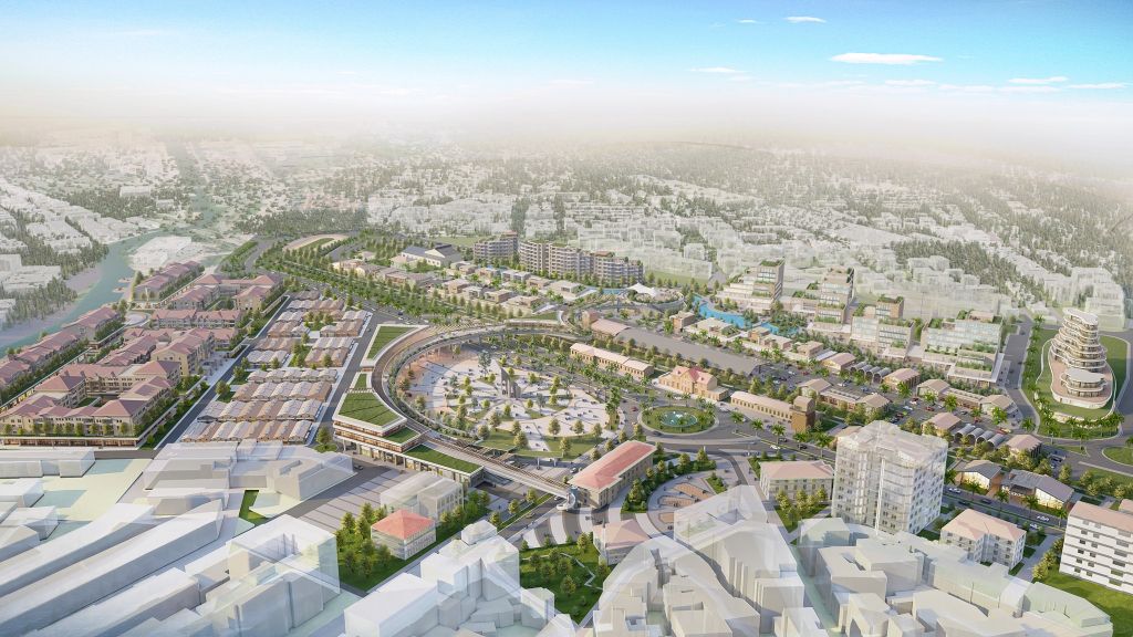 Hình ảnh trung tâm thành phố, được Fatih Ekşi kết xuất trong Lumion 11. Dự án của Evrenol Architects