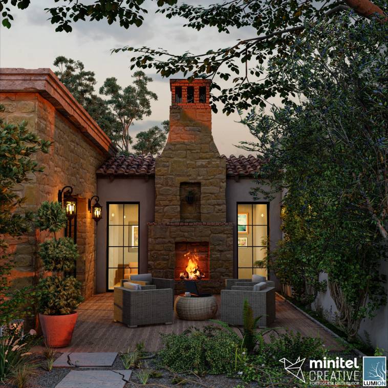 Spanish Patio, kết xuất trong Lumion 11 bởi Minitel Creative