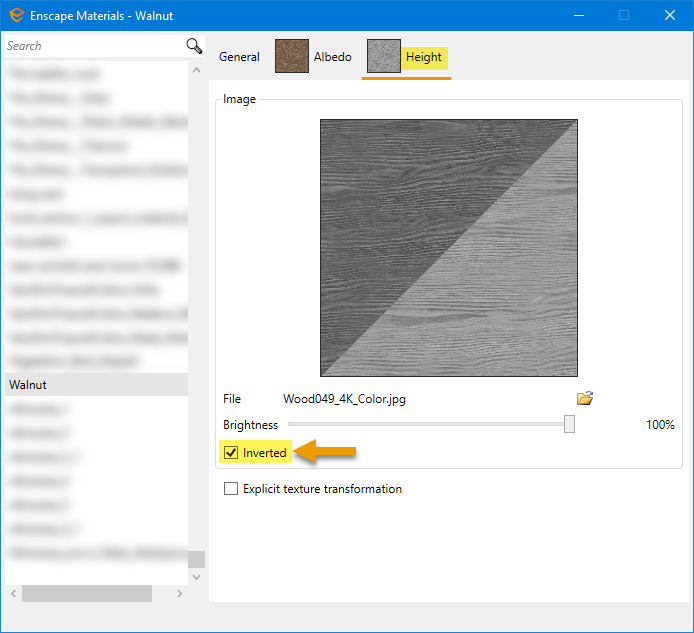 Đảo ngược bump texture