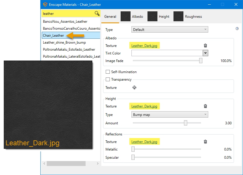 Xem xét cài đặt chất liệu da