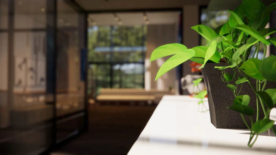 Chất liệu Foliage làm lá mờ nhẹ