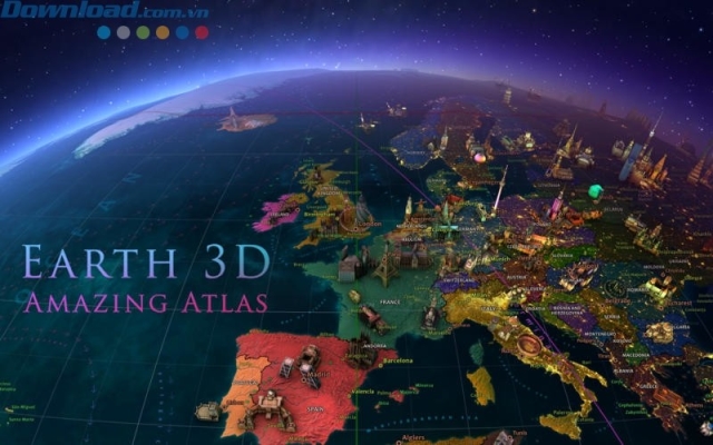 Bản đồ thế giới 3D tuyệt đẹp và chân thực (Source: earth-3d-amazing-atlas)