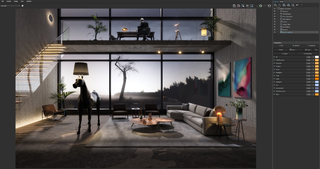 Light Mix trong V-Ray 5 iRenderFarm với Vray irender.vn