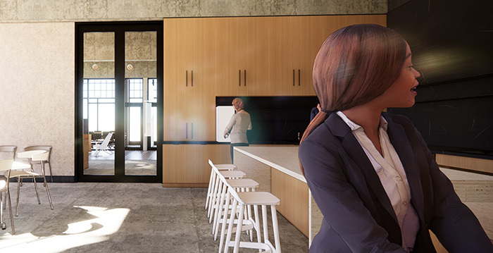 Cùng một cảnh được hiển thị như một hình ảnh tĩnh trong Enscape 3.1