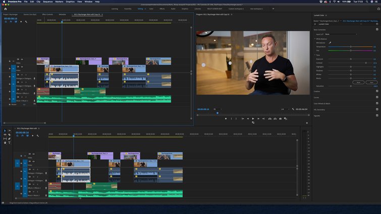 Multiple Timelines open at once. (Source image: premiumbeat.com)