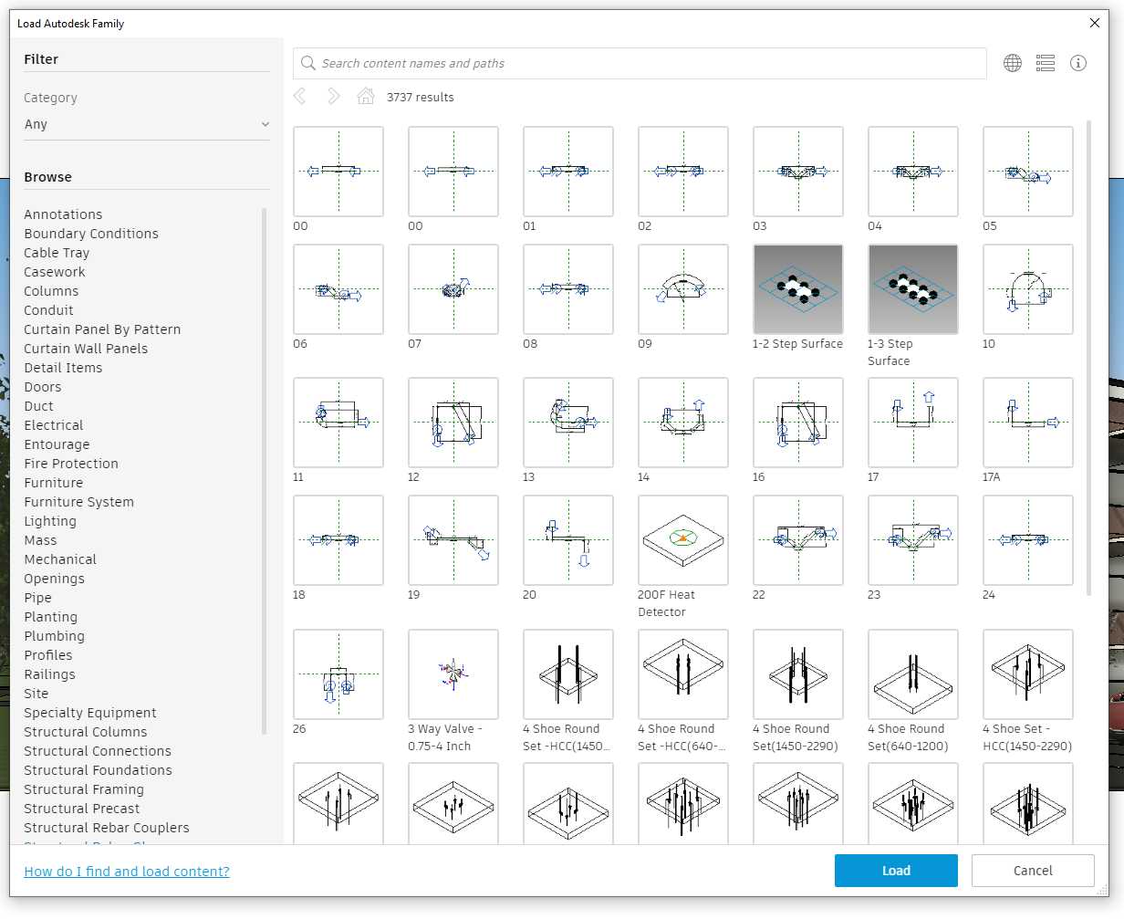 Công cụ điều hướng Family trong Autodesk (Source: blog.bimsmith.com)