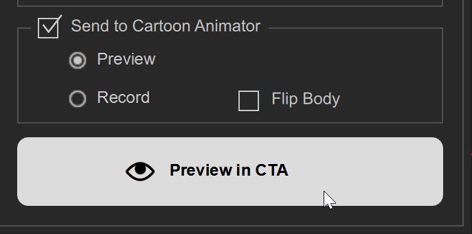 Click “Send to Cartoon Animator' và nhấp vào “Preview in CTA”
