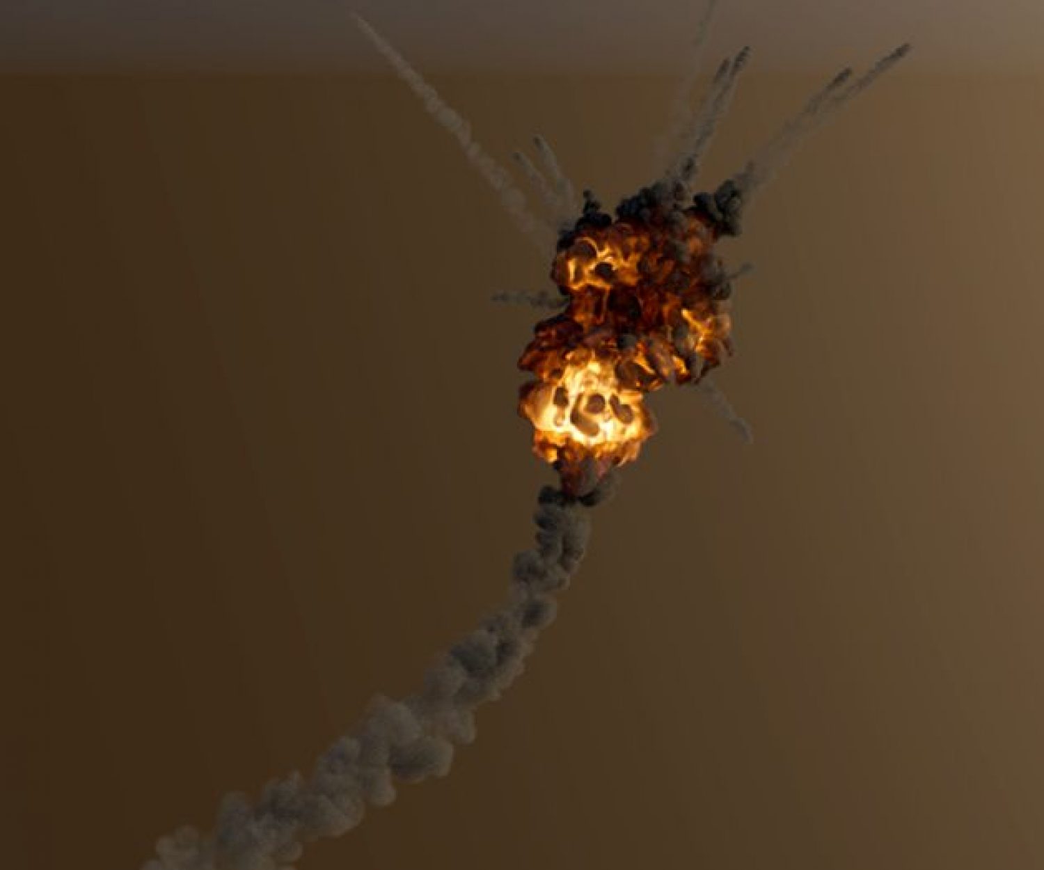 Ví dụ về vụ nổ tên lửa
