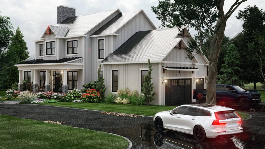 Biệt thự hiện đại, được kết xuất trong Lumion 10 bởi MOrenders.