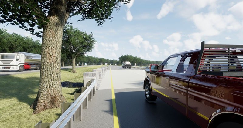 Cỏ trong một dự án giao thông