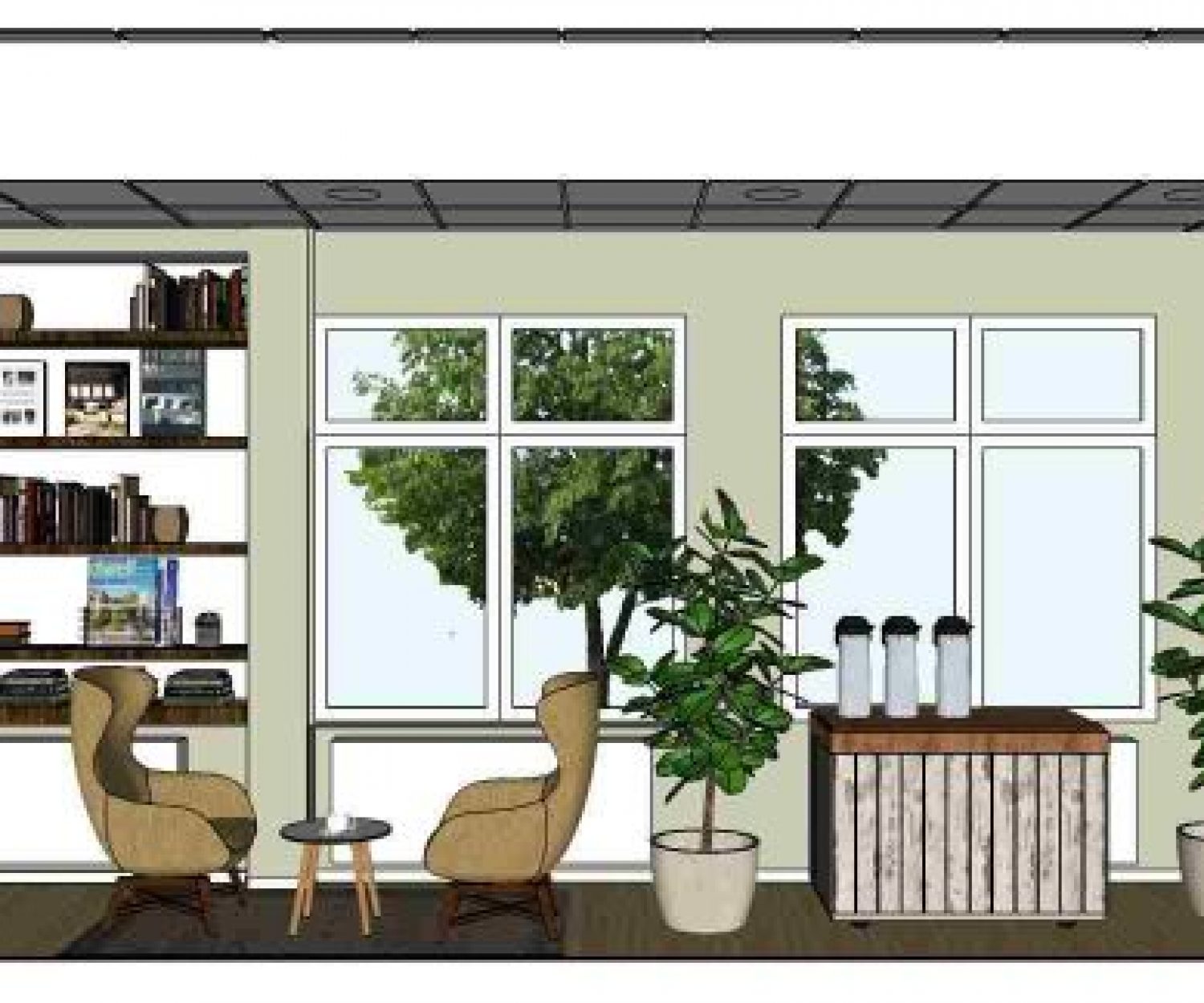 Làm việc trực tiếp với thiết kế trong SketchUp.