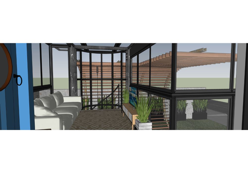 Thay đổi các bức tường thép bằng kính cho phép Roberto mở ra không gian bị hạn chế