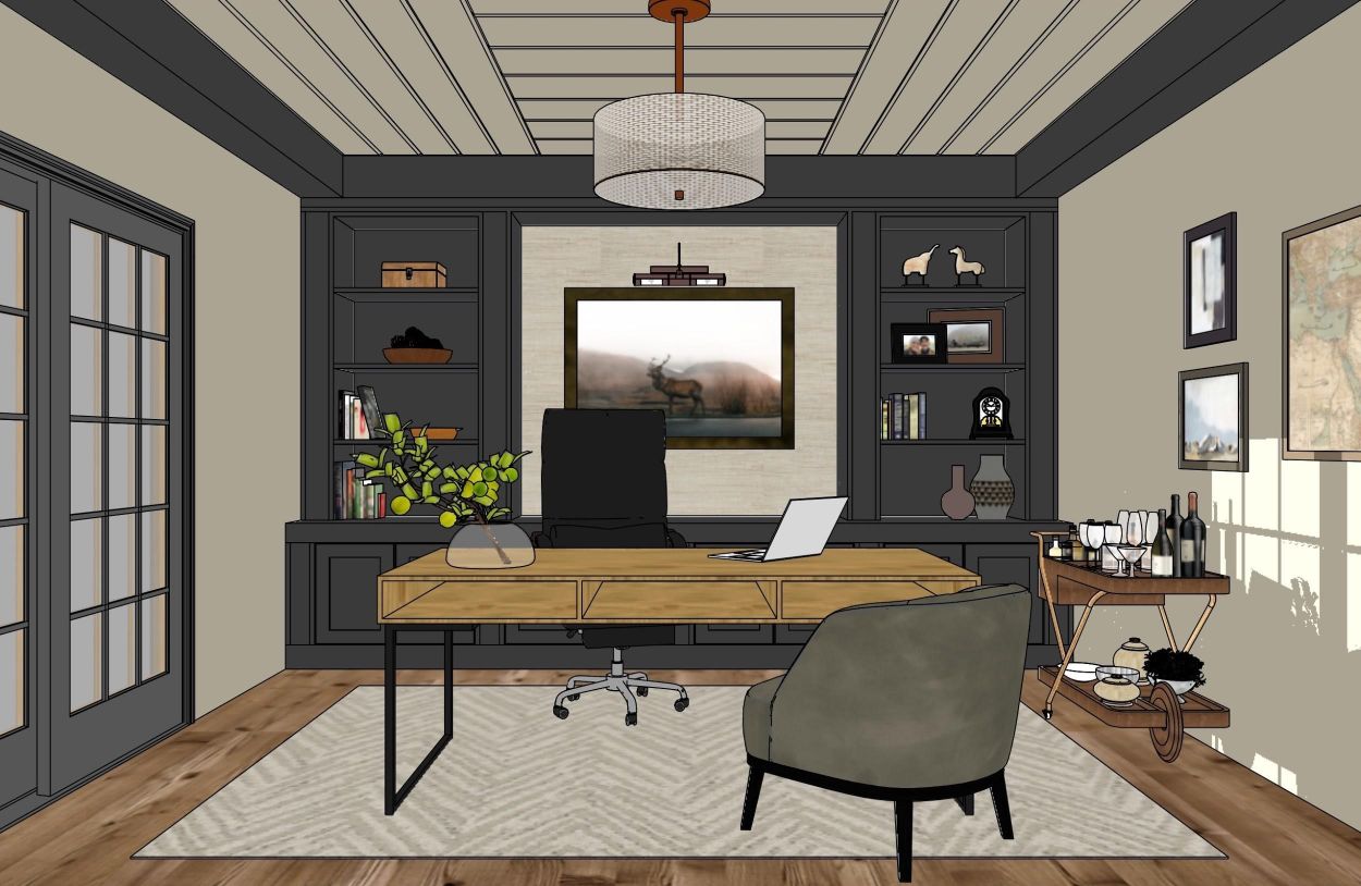 Mô hình SketchUp có thể giúp đánh giá trọng lượng trực quan của căn phòng trước khi đặt hàng và lắp đặt.