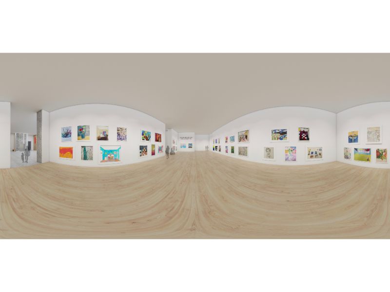 Tất cả các tác phẩm nghệ thuật được trưng bày trong suốt buổi triển lãm.