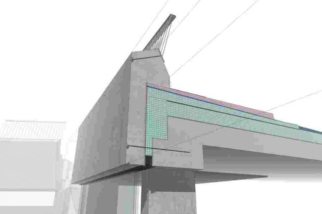 Chi tiết xây dựng trên dự án Arena Ulstein. Được mô hình hóa trong SketchUp.