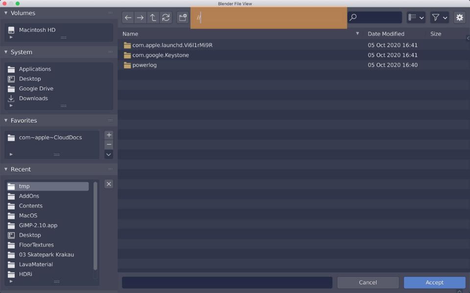 Nhập // vào đường dẫn tệp để truy cập trực tiếp vào thư mục hiện tại.