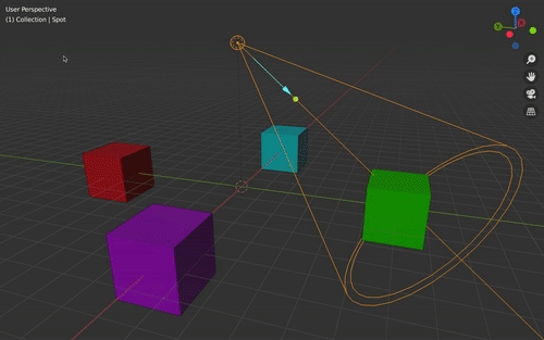 Căn chỉnh ánh sáng từ góc nhìn người thứ nhất với ánh sáng / máy ảnh bị khóa theo chế độ xem.