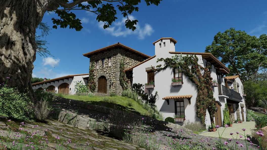 Biệt thự làng quê không được sử dụng hiệu ứng ảnh