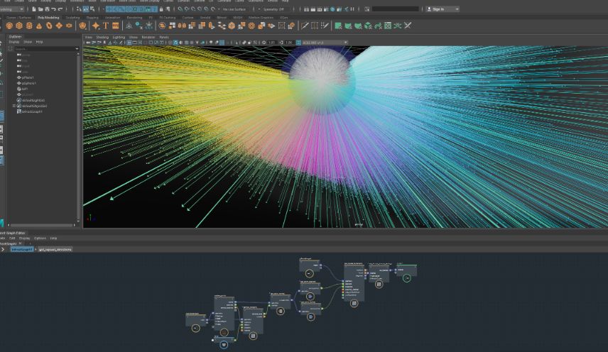 Raycasting được trực quan hóa bằng cách sử dụng các mũi tên