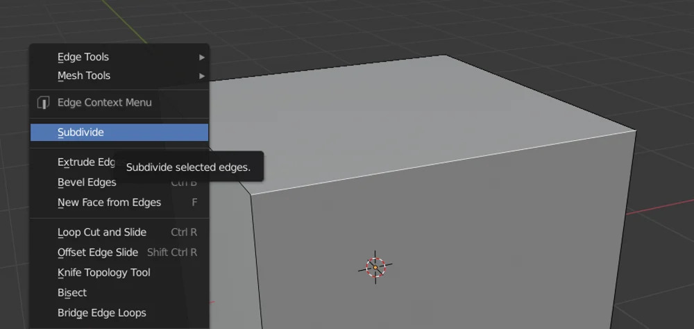 thêm đỉnh trong Blender cách 2