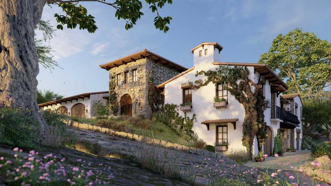 Sản phẩm cuối cùng của biệt thự thôn quê, với thiết kế mô hình của Ten Over Studio.