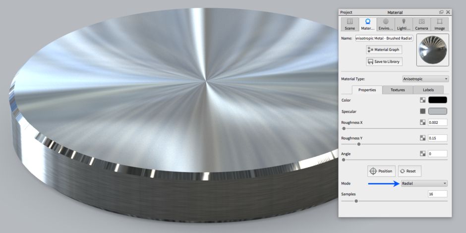 Radial Mode cho hướng nhám