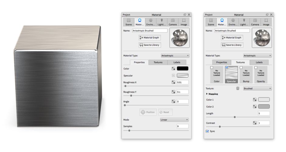 Thêm texture brushed specular cho vật liệu Anisotropic