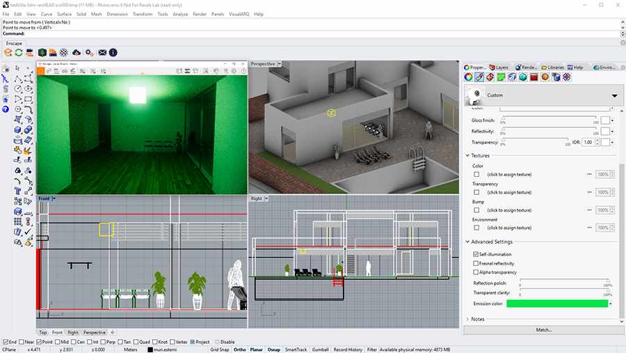 Emissive lights in Rhino (Source image: enscape3d.com)