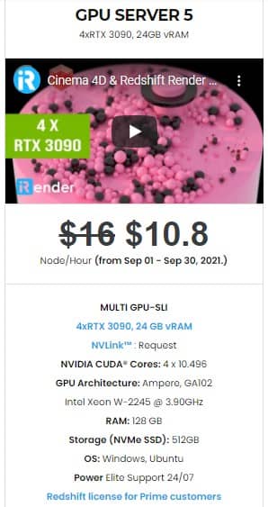 Gói cấu hình máy mạnh mẽ dành cho Maya với Redshift render 3