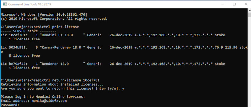 Cách dùng Houdini license trên iRender 2