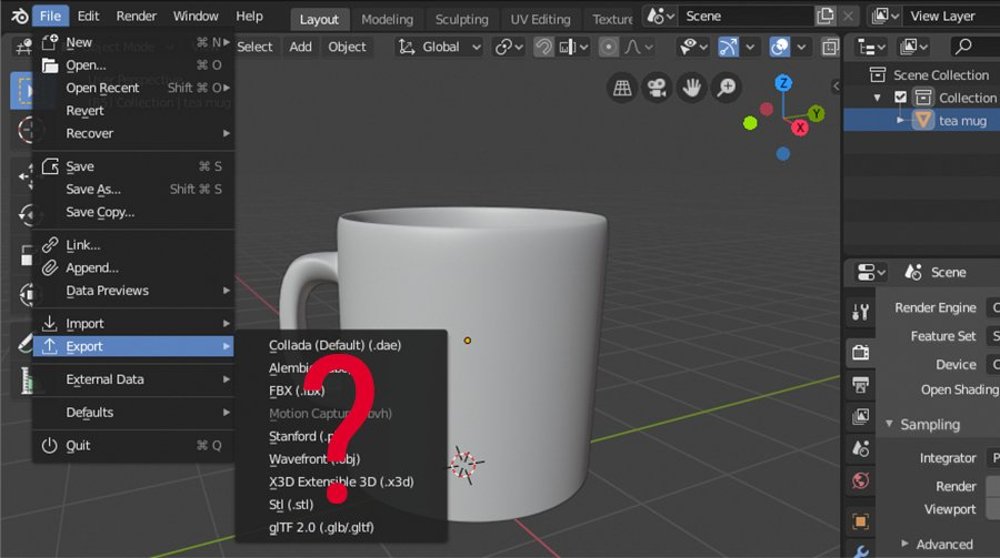 Cách xuất/nhập mô hình từ Blender sang Unity 1