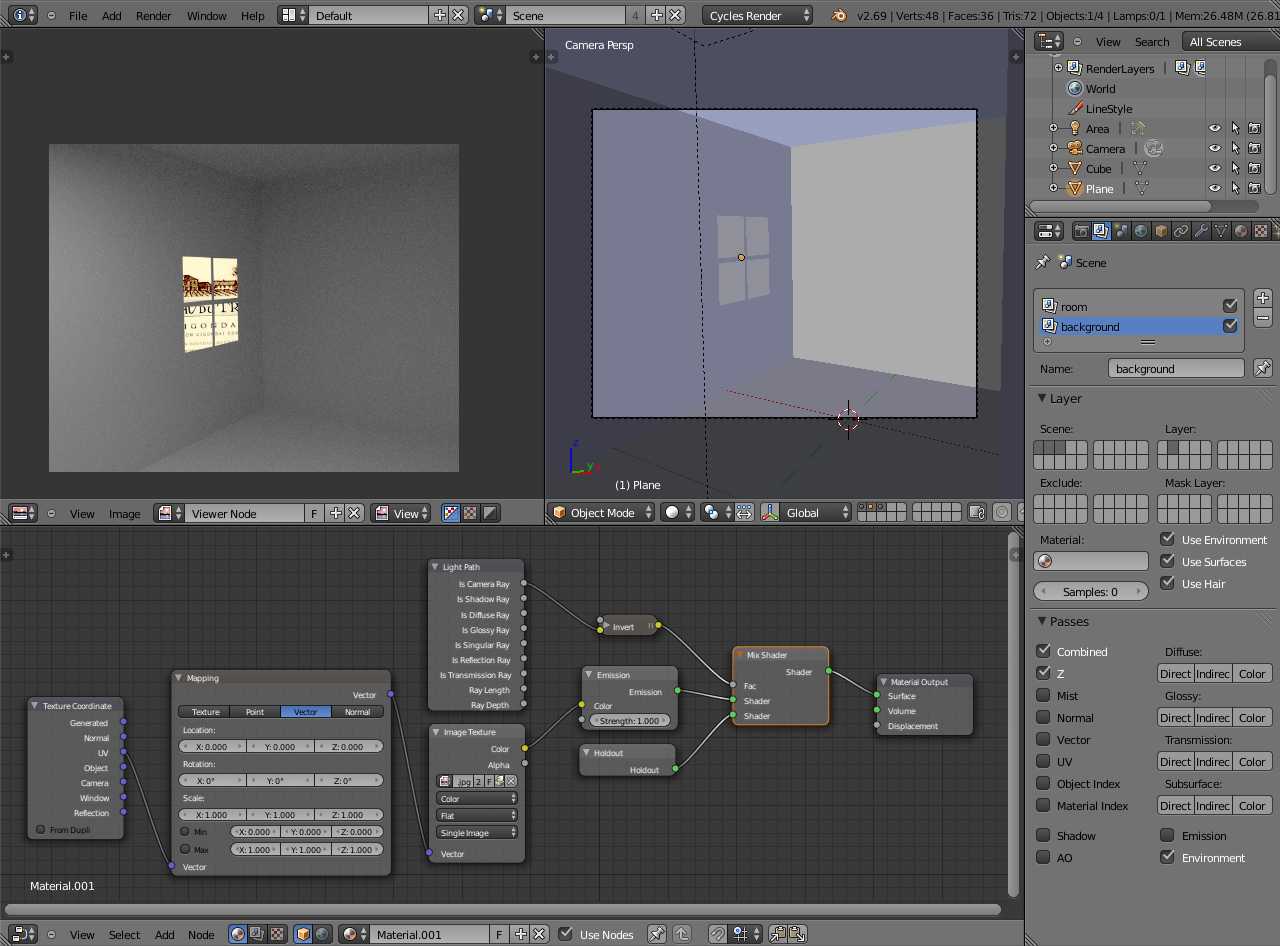 View Layers trong Blender 1