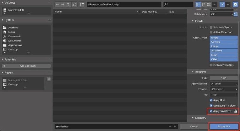 Cách xuất/nhập mô hình từ Blender sang Unity 8
