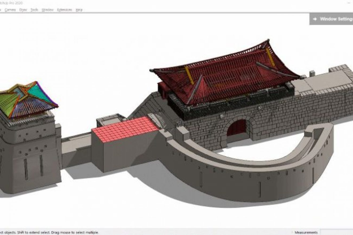 Screengrab bằng cách sử dụng công cụ Push / Pull để chọn bề mặt.