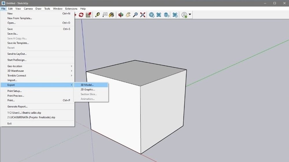 SketchUp to Blender: Cách mở tệp SketchUp trong Blender 1